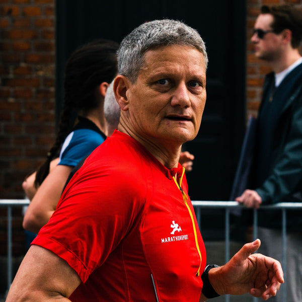 Søren som koncentrerer sig til Marathon.