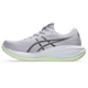 Et sidebillede af Asics Gel-Cumulus 28 løbesko dame i Dahlia/Illuminate Yellow med en åndbar overdel i mesh, snørelukning og signaturdæmpning i mellemsålen for komfort under løb.