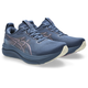 Et par Asics Gel-Kayano 33 Dame løbesko i Grand Shark/Taro Purple, med hvide såler og Asics-logo på siden, vist på en almindelig hvid baggrund.