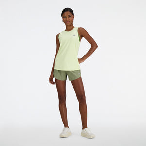 Jacquard Slim Tank, Dame, Limelight