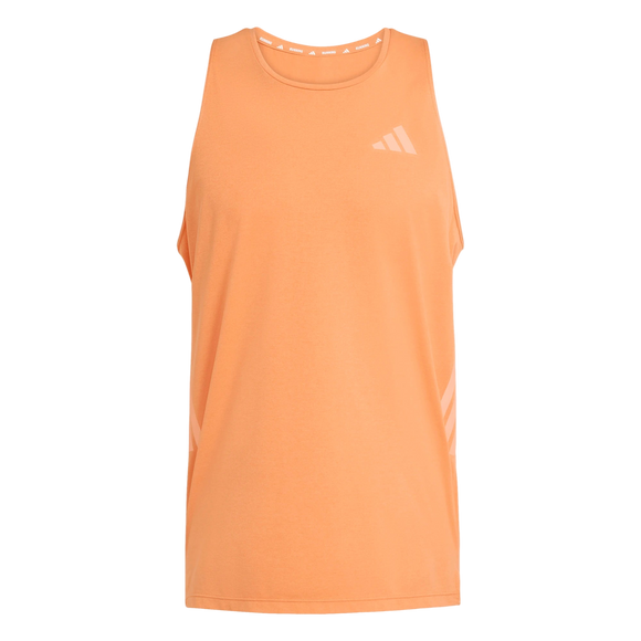 Adidas Adi365 Singlet, Herre, Duor er en ærmeløs orange tanktop med rund hals og et lille hvidt logo på venstre bryst. Dette unisex-design giver let, åndbar komfort til løb.