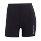 Et par almindelige sorte sportsshorts kaldet Adi365 Hk Tight, Dame by Adidas, med synlige syninger, en høj linning som på træningstights kvinder og Adidas-logoet i hvidt nederst på venstre ben.