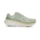 Saucony Guide 18 til kvinder i Mist/Aloe er en lysegrøn stabilitetsløbesko med overdel i mesh, snørelukning, logo i bølget sidepanel, fremtrædende sål, hvid mellemsål og lysebrun ydersål for optimal støddæmpning.