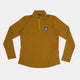 Saysky Blaze Half Zip Light Fleece til kvinder i camel er et let, teknisk mellemlag med logo, der er ideelt til lag på lag i skiftende vejr.