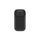 COROS USB-C A1 Charging Adapter er en kompakt sort enhed med en tre-polet opladningsport og certificeringsmærker på bagsiden, ideel til opladning af COROS-enheder. Vist mod en almindelig hvid baggrund.