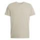 En ensfarvet, kortærmet beige Adi365 Running Iconic T-Shirt til mænd fra Adidas på en hvid baggrund med rund hals og et diskret adidas-logo øverst til venstre på brystet.