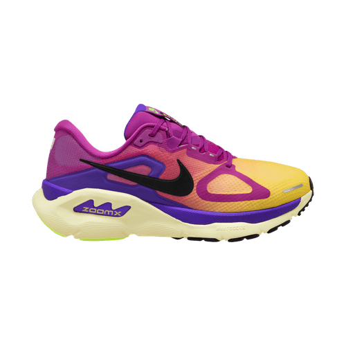 Nike Structure Plus, Herre i Hyper Violet/Black-Citron Pulse har et gradient design med sort swoosh, ZoomX tekst på sålen, neon grønne og beige detaljer-perfekt som stabilitet løbesko til mænd eller sammen med ReactX udstyr.