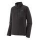 Patagonia R1 Air Zip Neck til herrer i sort har lange ærmer, et struktureret mønster, høj krave og en brystlomme med lynlås med mærkets logo over.