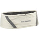 Salomon Pulse Belt, Unisex i Icicle/Castelrock, har et beige design med en grå diagonal stribe, Salomon-logoet på forsiden og flere lommer, så det er nemt at bære i taljen.