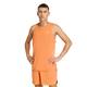 En mand iført en orange Adidas Adi365 Singlet (Herre, Duor) og matchende orange shorts står med hænderne på hofterne mod en almindelig hvid baggrund.