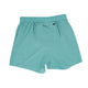 Saysky Pace Air Shorts 5" til herrer i grøn har en elastisk linning med løbegang, et lille logo på linningen og en afslappet pasform. Shortsene er lagt fladt på en hvid baggrund.