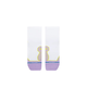 Et par Stance Orchid Ul Quarter unisex-sokker i lavendel, med hvidt stof, pastelllilla tåpartier, gule geometriske detaljer og blå striber nederst, vist side om side på en hvid baggrund. Disse ultralette løbesokker er designet til optimal fugttransport og åndbarhed, så dine fødder forbliver tørre og komfortable under hver eneste løbetur.