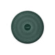 En mørk blågrøn, rund Casall Balance Cushion med koncentriske cirkler og et centralt logo, ideel til coretræning eller rehabilitering, afbildet på en hvid baggrund.