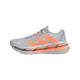 Adidas Adistar Byd dame løbesko i clgrey/beaora/halsil har orange detaljer, tyk polstret sål for maksimal komfort og mesh-overdel, vist på hvid baggrund.