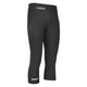 Fusion C3+ 3/4 Training Tight, Dame, Black har en lille sidelomme, refleksstribe i bunden og FUSION-logo på linningen. Disse svedtransporterende tights er vist på en almindelig hvid baggrund.