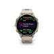 Garmin Forerunner 970 i French Grey/Translucent Indigo er et GPS-smartwatch med et rundt display, to sideknapper og visning af træningsberedskab, peaking-status og afbalanceret HRV.