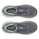 Saucony Guide 18 Herre i Carbon/Iceberg har overdel i mesh, lysegrønne detaljer, flade grå snørebånd, hvide ydersåler og Oofos Oomg-indlægssåler i størrelse 8. Ideel stabil løbesko til mængdetræning.
