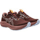 Et par Asics Gt-2000 14 Tr Dame løbesko i farven Nature Bathing/Dark Red Planet med lyserøde såler, hvide detaljer og orange tungetags, designet til komfort og stil, vises på hvid baggrund.