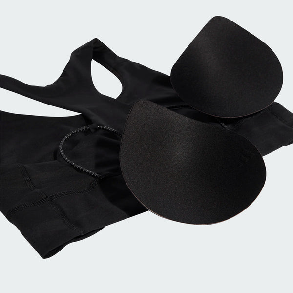 Adidas Adi365 Pkt Bra til kvinder i sort kommer med to udtagelige sorte bh-puder, der vises på en almindelig lys baggrund - ideel til at matche med din foretrukne Dame-kollektion.