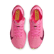 Topbillede af Nike Vaporfly Next% 4 Dame i Pink Spell/Bordeaux-Hyper Pink-Volt Ice med snørebånd, gul tunge og sål, mørkrosa swoosh og trykte indersåler - ideel til maratonkonkurrencer med eliteskoen.