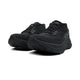Hoka Clifton 10 Dame i Black/Black har tykke polstrede såler og det karakteristiske Hoka-logo, hvilket gør dem ideelle til at sortere løbesko dame, vist på en almindelig hvid baggrund.