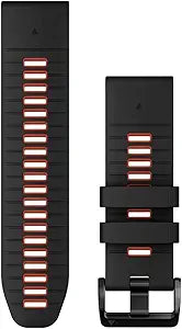 Quickfit Watch Band, Unisex, Black/Flame Red