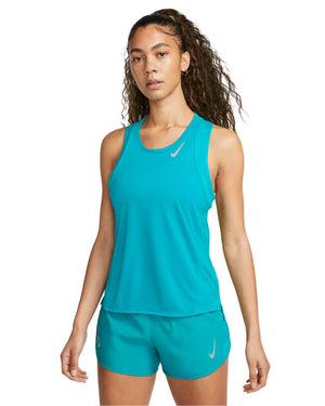 Dri-Fit Race Tank, Dame, Rapid Teal/Reflective Silver