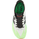New Balance Fuelcell Supercomp Elite V5 Dame White/Mint Flash EKIDEN set ovenfra med sorte snørebånd, sorte sidestriber, en lysegrøn tå og FUELCELL-branding på den mintgrønne indersål.