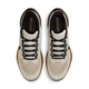 Et par Nike Pegasus 41 Herre løbesko i Soft Pearl/Velvet Brown-Desert Ochre, med hvid mesh-overdel, sorte snørebånd og brune detaljer på sålerne, vist oppefra og ned mod en hvid baggrund.