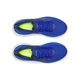 Et par Saucony Triumph 23 Herre løbesko i Lapis/Silver med hvide såler og neongule indlægssåler for maksimal komfort, set ovenfra mod en hvid baggrund.