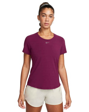 Dri-FIT UV One Luxe Tee, Dame, Bordeaux