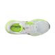 Top-down view af en hvid Nike Structure Plus løbesko (Herre, White/Black-Pure Platinum-Volt) med neongrønne accenter. "Structure" står der på den grønne indersål, som fremhæver ekstra stabilitet og ReactX-skumdæmpning.