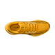 En top-down-visning af Nike Pegasus 41, Herre i University Gold/Black-Soft Yellow viser en overdel i mesh, gule snørebånd, ReactX-mellemsål, sorte grafiske detaljer og en indersål med mærke på en almindelig hvid baggrund.