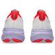 Asics Gel-Nimbus 27 Tokyo, Dame i Cream/Edo Purple, set bagfra med en hvid overdel, lyslilla mellemsåler, røde trækknapper og røde ydersåler med små lilla prikker nær hælen.
