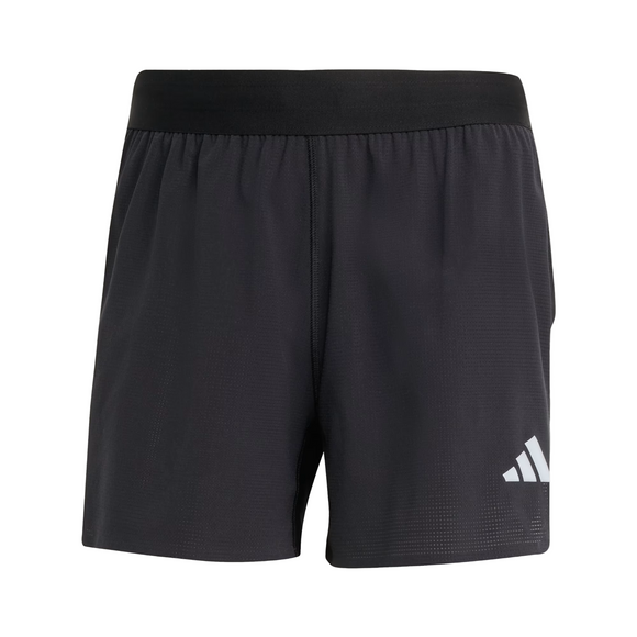 Adidas Adi365 Short M til mænd har et sort design, elastisk linning og et lille hvidt logo nederst på venstre ben. Shortsene er lavet af letvægtsstof og er ideelle til sport eller træning.