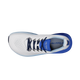 Topbillede af Altra Fwd Via 2, Herre i Blue/Gray, med mørkeblå snørebånd, åndbar mesh-overdel og en blå indersål med mærke. Ideel til en naturlig løbestil med synlige Altra-logoer på pløs og indersål.
