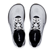 Et par Altra Torin 9 herresko i farvekombinationen Ultimate Grey/Black/Vapor Blue med Zero Drop-teknologi og hvide snørebånd er afbilledet set ovenfra på en lys baggrund, hvor »ALTRA«-logoet ses på indlægssålerne.