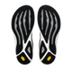 Et par Altra Torin 9 herresko i farvekombinationen Ultimate Grey/Black/Vapor Blue med et sort-hvidt bølget mønster på sålen, gule Vibram-logoer ved hælen og det karakteristiske Zero Drop-design, vist på en ensfarvet hvid baggrund.