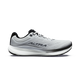En Altra Torin 9 herresko i farvekombinationen Ultimate Grey/Black/Vapor Blue med Altra-logo, Zero Drop-design, hvid sål med sort mønster og snørelukning. Vist på en ensfarvet hvid baggrund.