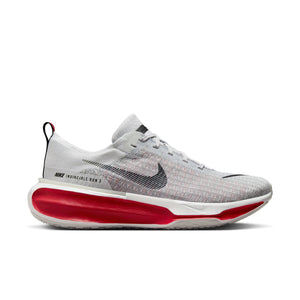 Invincible Run Flyknit 3, Herre, White/Fire Red/Cement Grey/Black