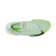Topbillede af Nike Alphafly Next% 3 Herre i Barely Green/Black Spruce-Volt Tint, der viser hvide snørebånd, blå og sorte swooshes, ZoomX-støddæmpning, gulgrønt interiør og sål samt trykt tekst og modelnummer på indersiden.