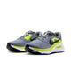 Nike Structure Plus-løbesko i cool grey og sort med detaljer i lemon venom yellow og en tyk, hvid stabilitetsmellemsål.