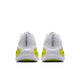 Bagfra-billede af to Nike Vomero Plus, Herre, WHITE/BLACK-LEMON VENOM-ELECTRIC YELLOW løbesko i hvidt med neongule detaljer på hælen og sorte detaljer.