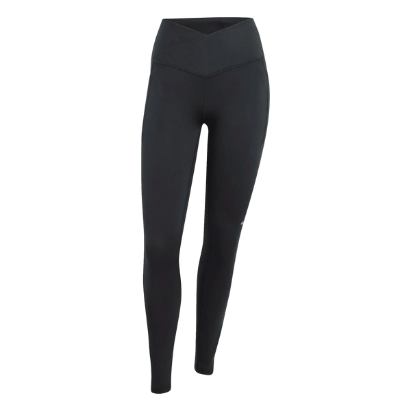 Adidas Adi365 Seasonal 7/8-tights til kvinder i sort har høj talje og et flatterende V-formet linning og byder på en elegant silhuet, der er perfekt til alle former for aktivitet. Disse svedtransporterende tights, der her vises på en ensfarvet hvid baggrund, er ideelle som løbetights til kvinder og sikrer, at du forbliver komfortabel og stilfuld under hele din træning.