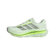Adidas Adistar Byd 2 herre løbesko i Cryjad/Tegrme/Siggnr har grå striber, neongule detaljer og en tyk polstret sål for maksimal komfort, vist i slank sideprofil på en hvid baggrund.