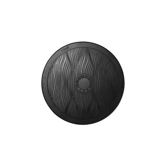 Casall Balance Board, Unisex, Black har en struktureret, bølget overflade og en hævet midte, perfekt til funktionel træning eller genoptræning. Vist på en hvid baggrund med Casall-logoet synligt.