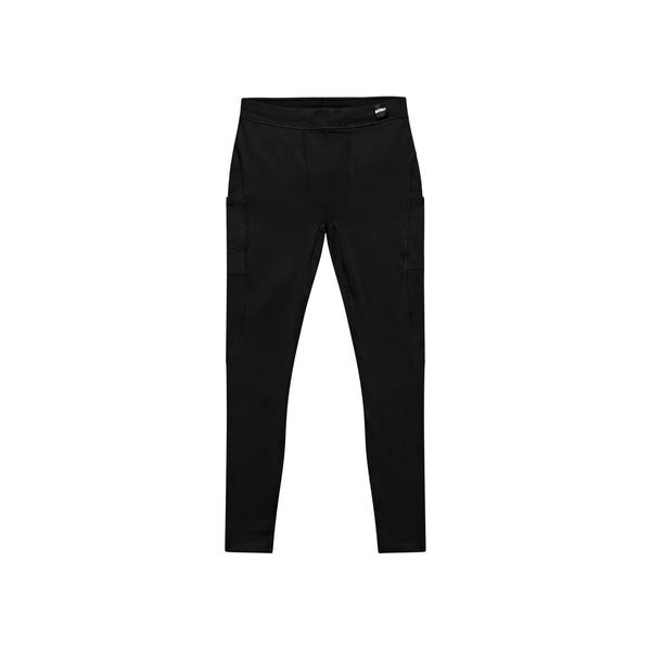Sorte Saysky Blaze+ lange vintertights til mænd med sidelommer.