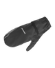 Sorte Salomon Bonatti Pro WP Mitten vandtætte luffer med elastisk manchet og logo på håndryggen.