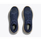 Et par Hoka Bondi 9 herre løbesko i Midnight Blue/Varsity Navy med hvide såler, set ovenfra på en almindelig hvid baggrund - skabt til maksimal komfort på hver løbetur.