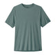 Patagonia Capilene Cool Ultra Shirt til mænd i Blue Sage - Light Blue Sage X-Dye er en ensfarvet, kortærmet, teknisk T-shirt med rund hals og en afslappet pasform uden synlige logoer, perfekt som hurtigtørrende løbetrøje.